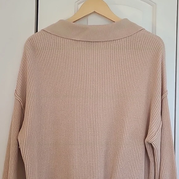 Free People Beach Picnic Sweater Mini Dress Oversized Size S Color: Natural - Picture 7 of 14